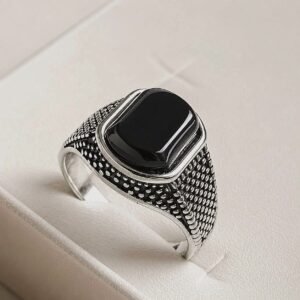WhatsApp Image 2026-08-21 at 10.04.31 AM (1) Vintage Black Agate Men’s Ring
